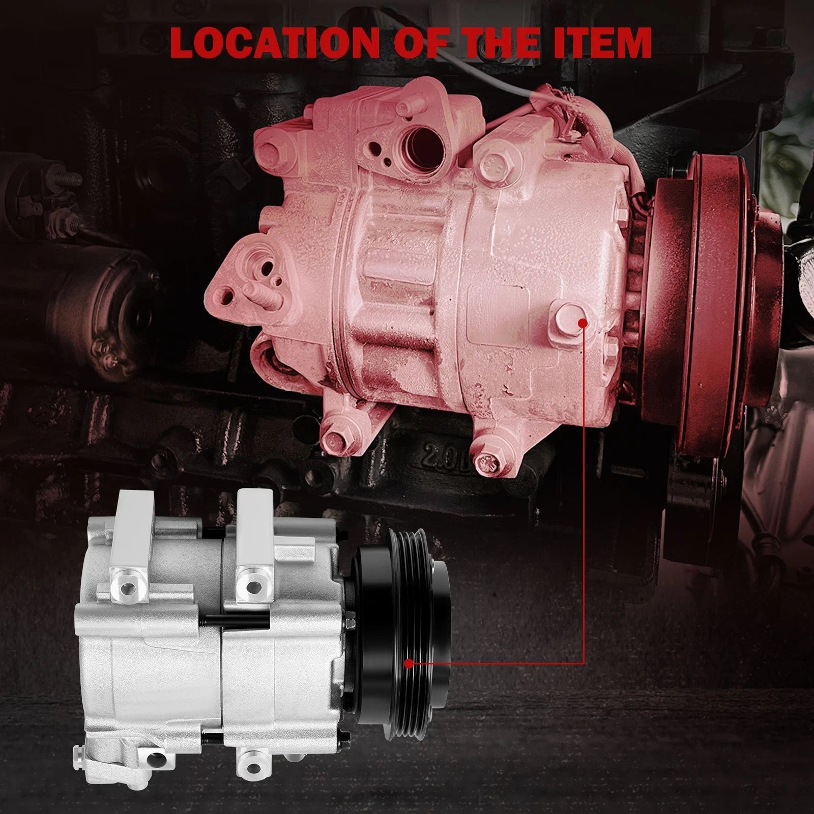 A/C Compressor with Clutch for Kia Sorento V6 3.5L (2003–2006)
