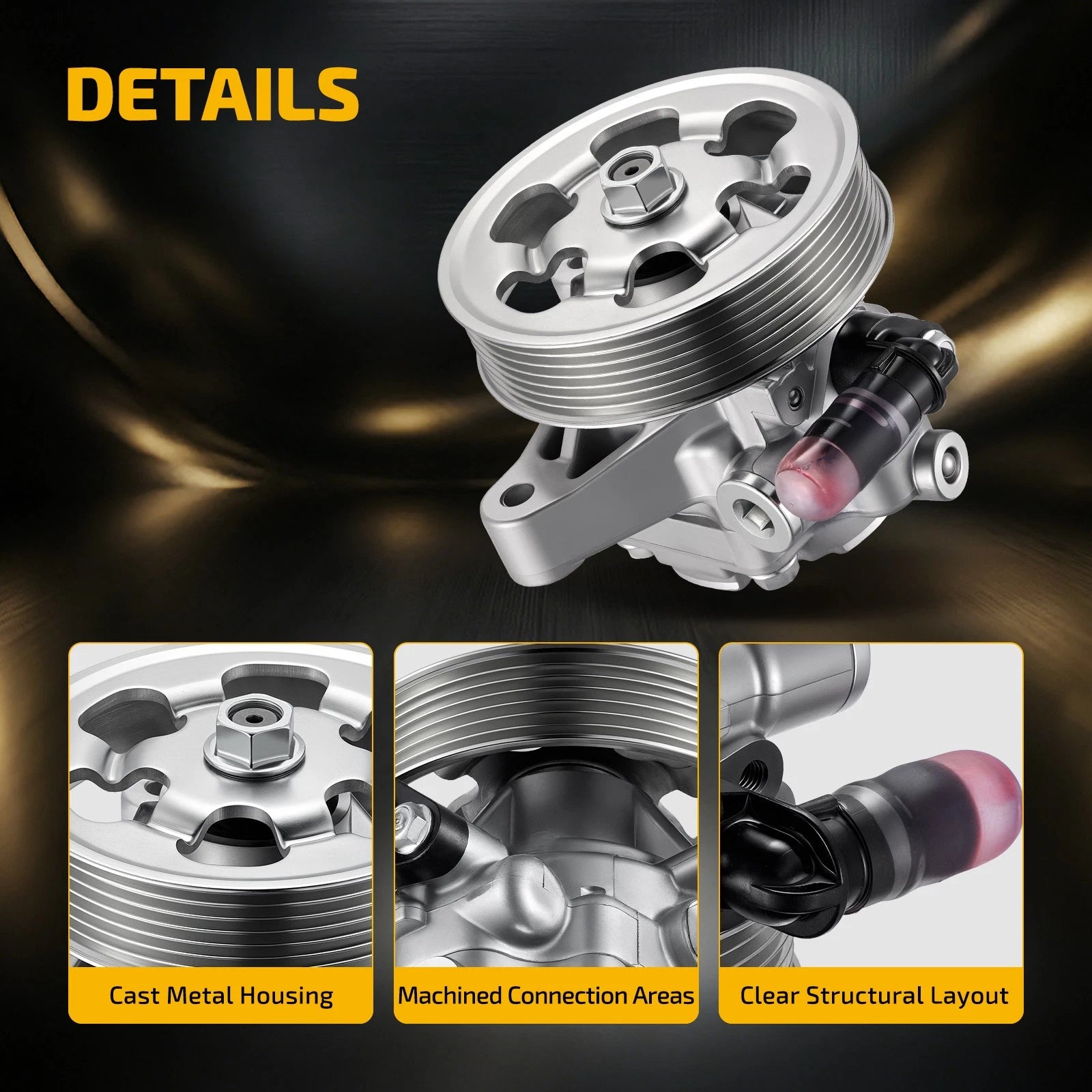 Power Steering Pump with Pulley for Honda Accord 2003–2007 (2.4L, 3.0L) 21-5341