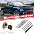 8pcs Spark Plug Wire Ignition Coil Cable No.19431551 for Chevrolet Silverado (2014–2018)