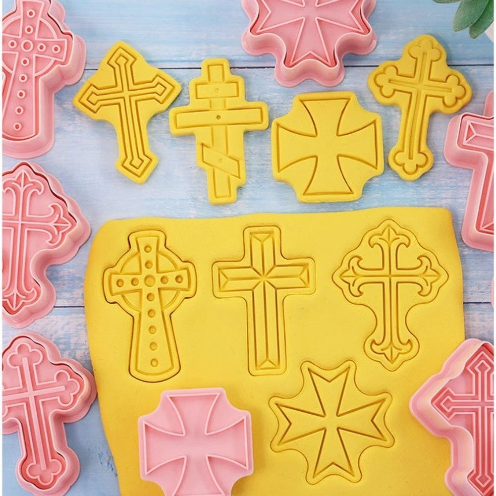 Set of 8 PP Cross Cookie Cutters for Easter Baking