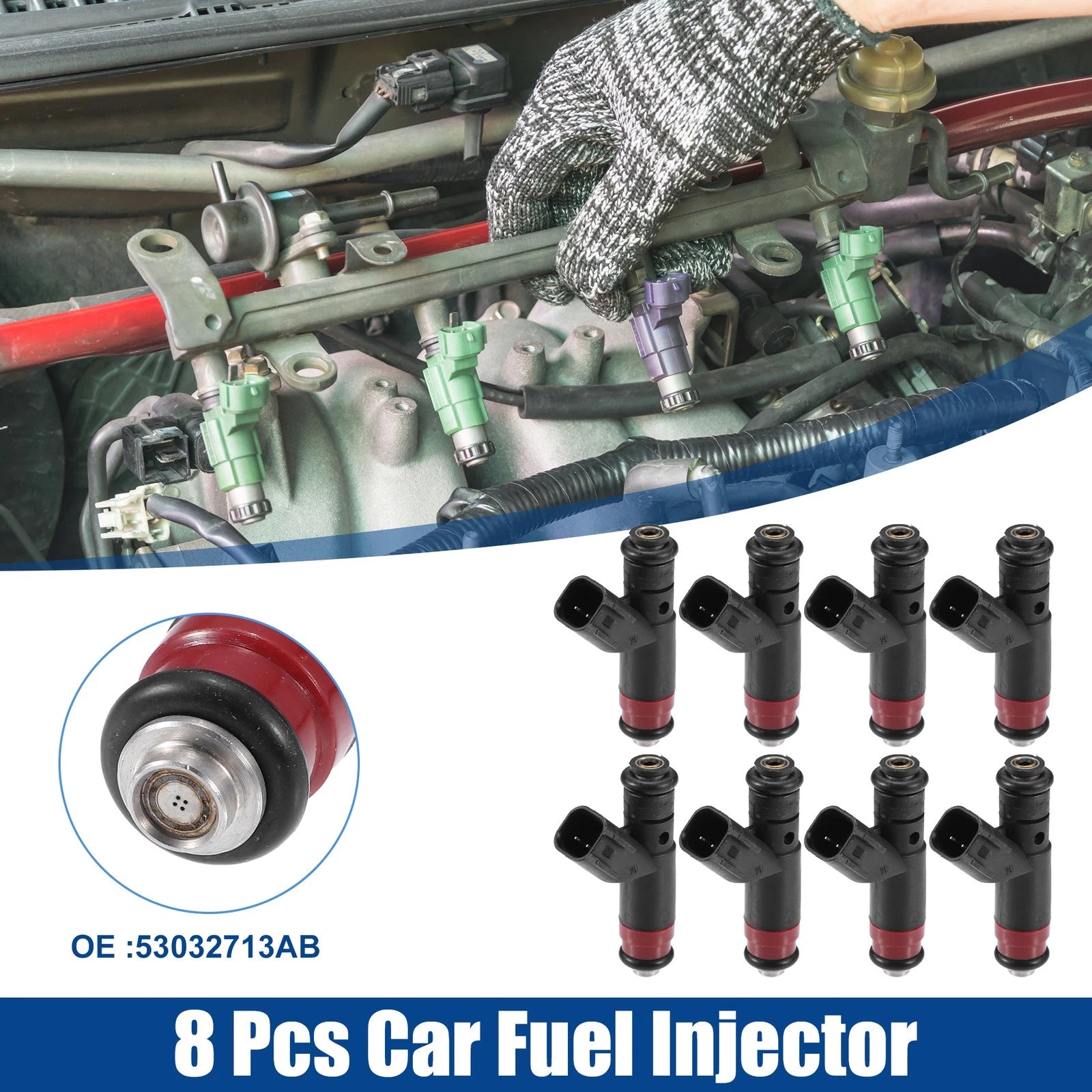 8pcs Fuel Injector Nozzle for Dodge Durango 5.7L V8 (2004–2008) No. 53032713AB