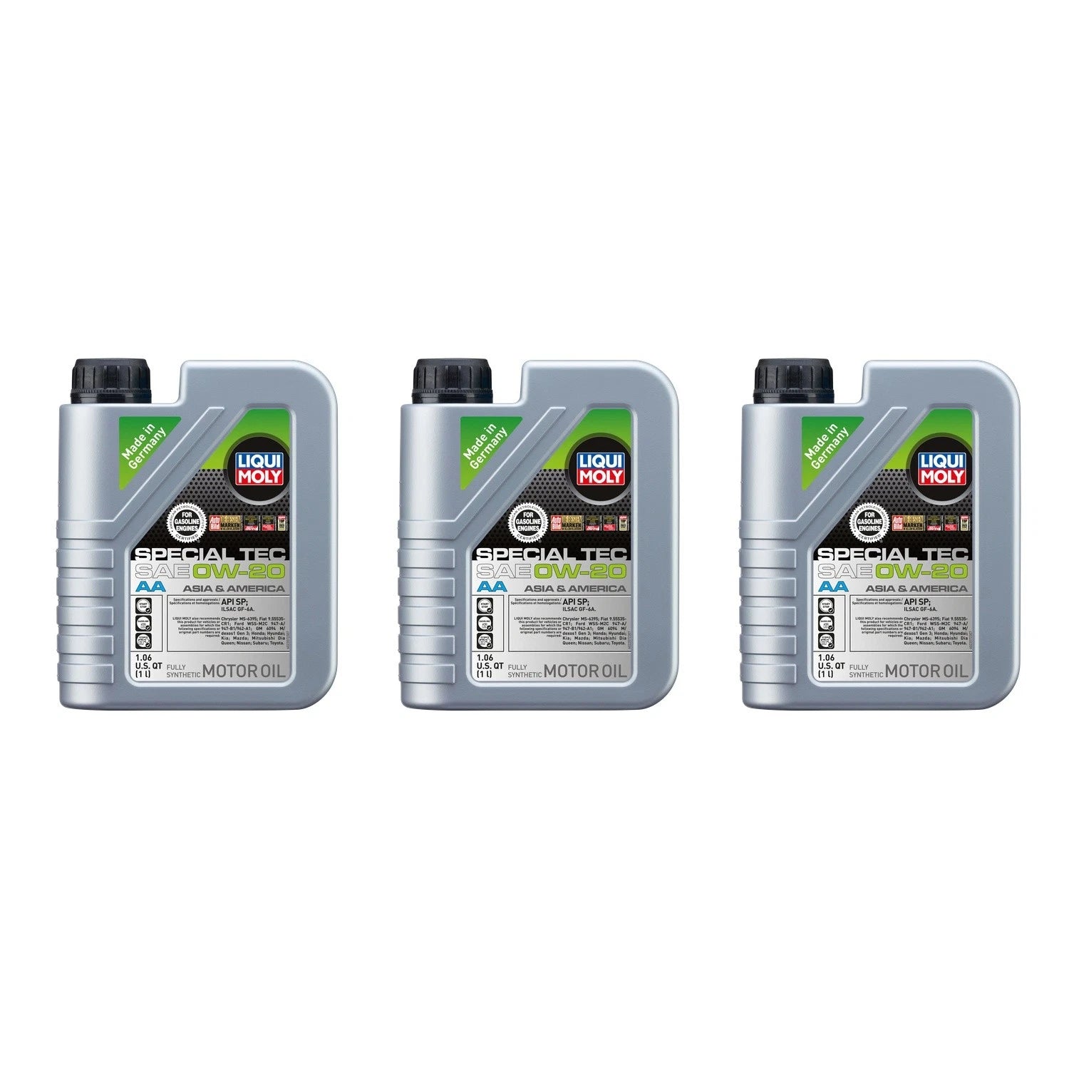 Set of 3 Liqui Moly Special Tec AA 0W-20 Engine Motor Oil (3L)