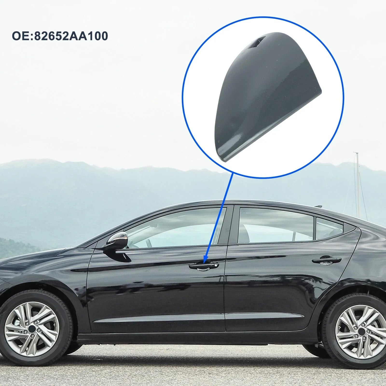 Front Left Door Handle Cover for Hyundai Elantra MK7 (2020-2023) Gray