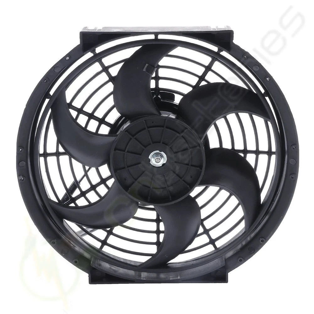 2X 10" Radiator Condenser Cooling Fan for Audi Saab Volvo BMW (Universal)