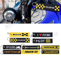 Funny Men Cool Double Side Embroidery Car Auto Motorcycle Slogan Keychain Tag for 2x