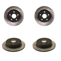 Set of 2 Advics Front Vented & Rear Solid Disc Brake Rotors for HS250h RAV4 (2009–2012)