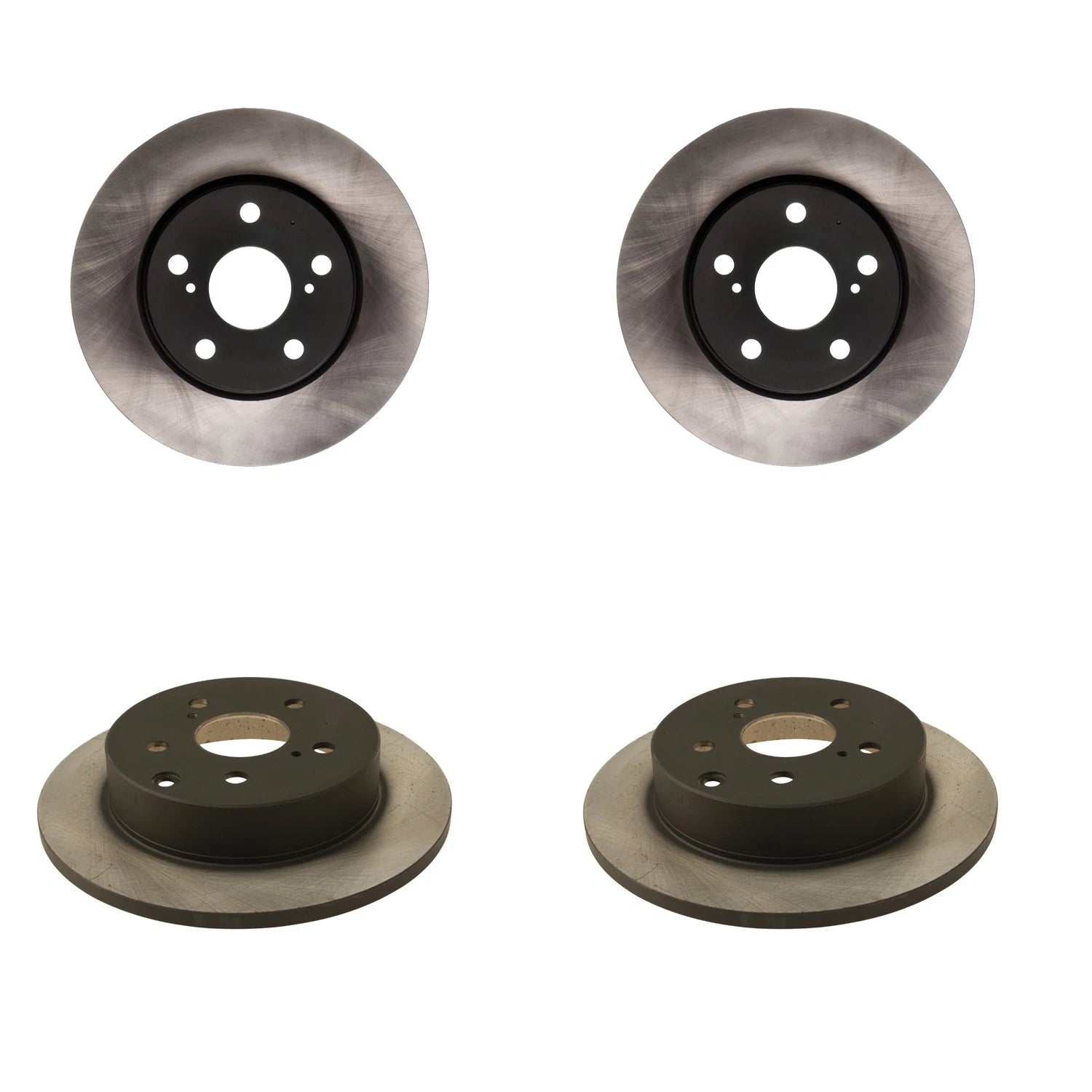 Set of 2 Advics Front Vented & Rear Solid Disc Brake Rotors for HS250h RAV4 (2009–2012)