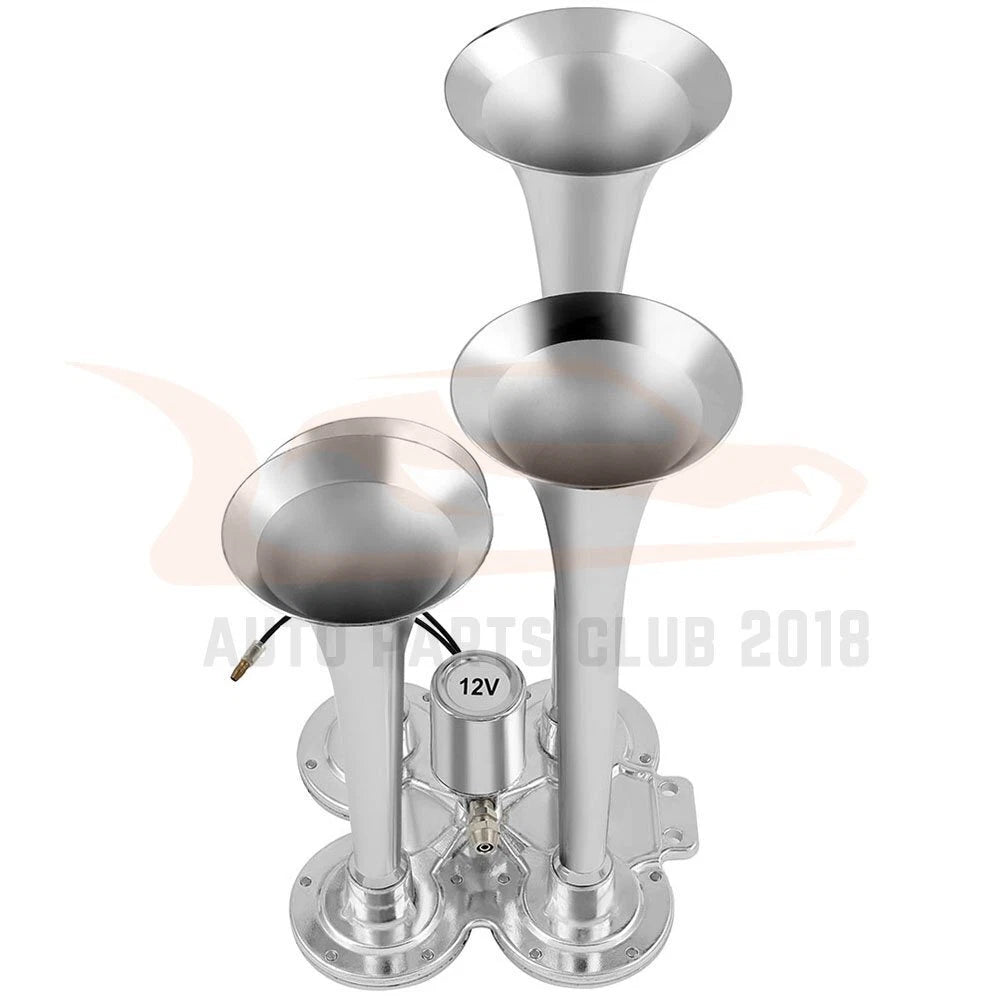 12V 150DB Quad Trumpet Horn for Truck Van Car Boat (Universal)
