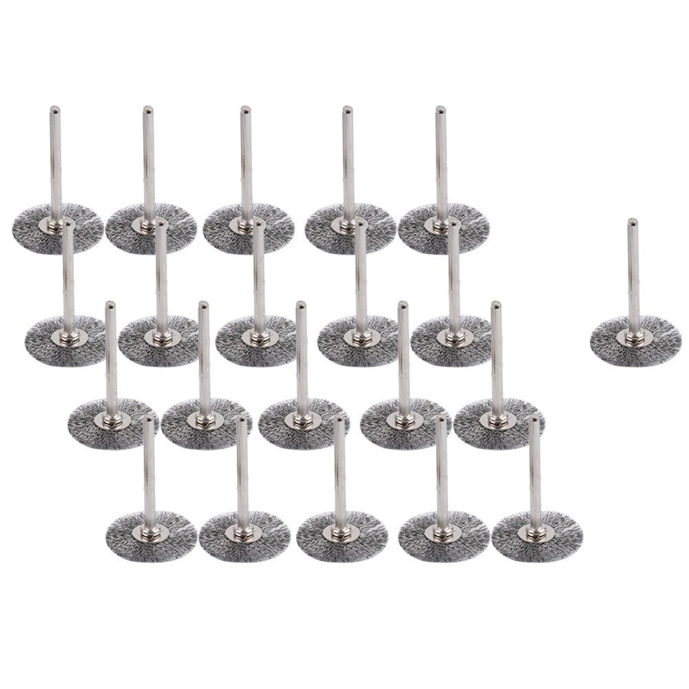 Set of 20 Wire Wheel Polish Brushes for Rotary Grinder Accessories