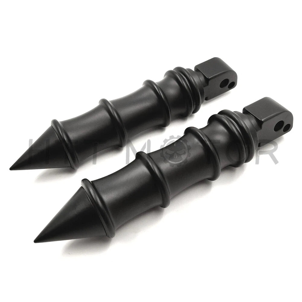 Spike Bamboo Footpegs for Harley Softail Fat Boy FLFB, Fat Bob FXFB (2018–2023)