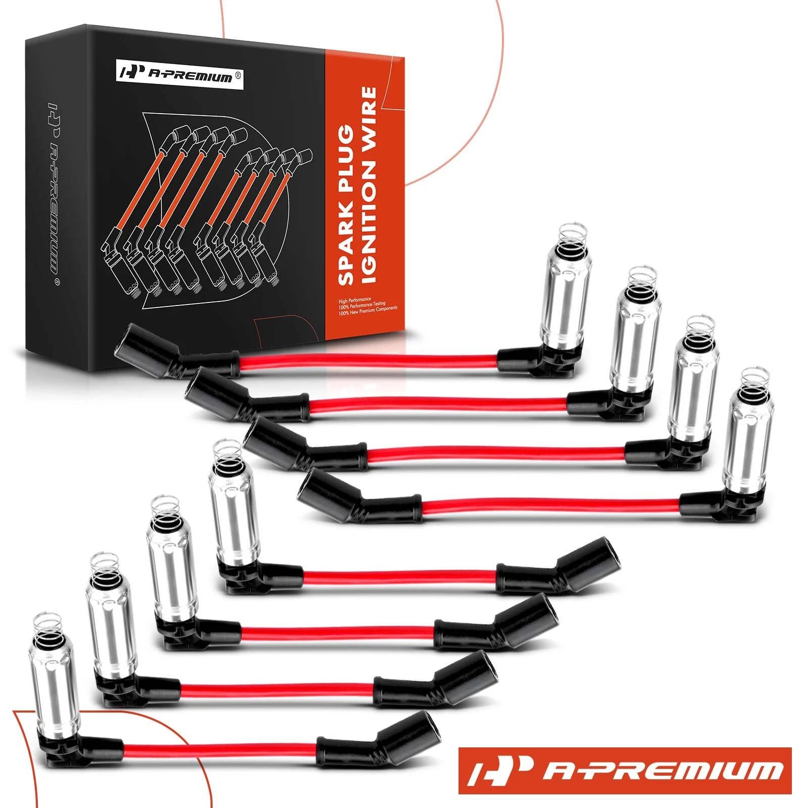 8x Spark Plug Wire Set for Chevy Silverado 1500 (1999–2017) GMC Sierra 1500