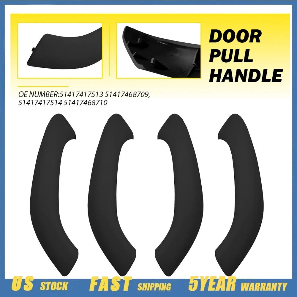 Set of 4 Side Door Handle Outer Covers for BMW X1 X2 (2016–2023) Black
