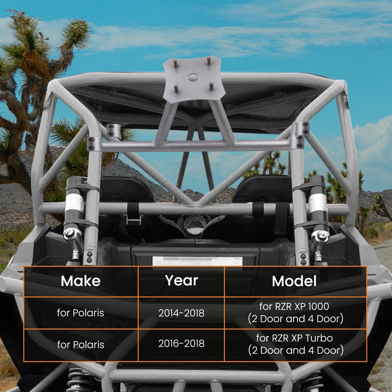 Spare Tire Carrier Mount for Polaris RZR XP 1000 Turbo (2014–2022)