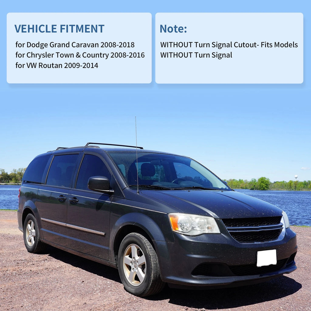 1 Pair Mirror Cover for Dodge Grand Caravan (2008–2018)