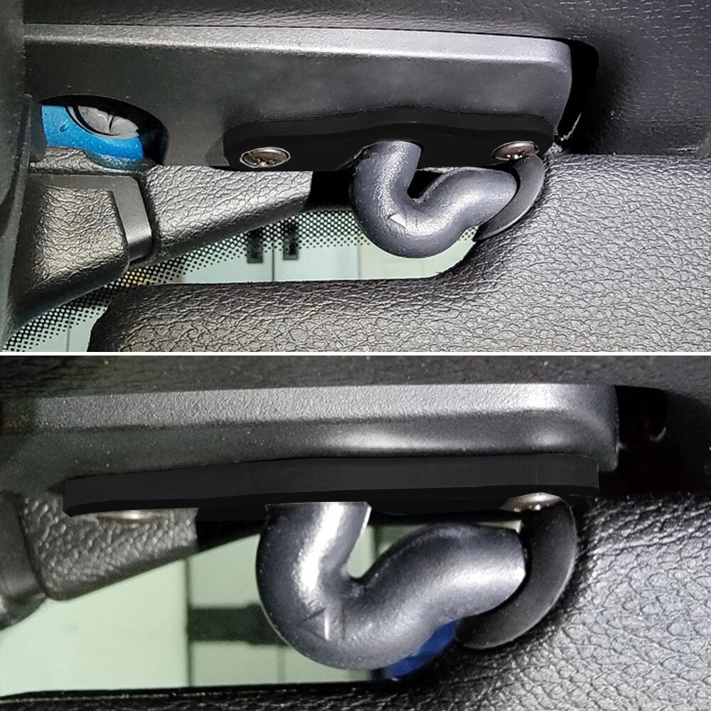 Metal Sun Visor Clips Repair Kit for Jeep Wrangler JK JL Gladiator JT (2018–2022)