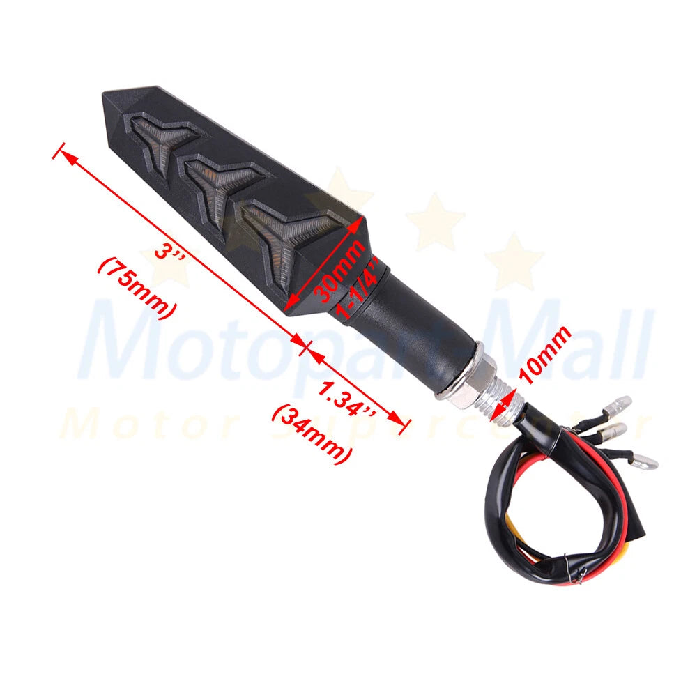4X Amber 12LED Turn Signal Tail Light Blinker for Dirt Bikes