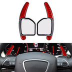 Steering Wheel Shift Paddle Extensions for Audi A3 A4 A5 A6 A8 Q5 Q7 S5 S6 (Red)