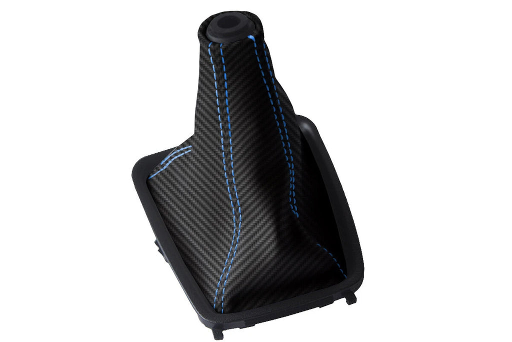 Carbon Fiber Manual Boot Cover for Nissan Skyline R32 (1989–1993) Blue Stitch
