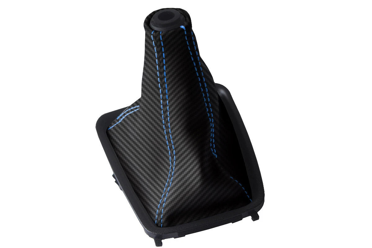 Carbon Fiber Manual Boot Cover for Nissan Skyline R32 (1989–1993) Blue Stitch