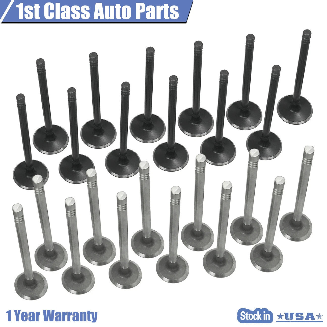 24PCS Intake Exhaust Engine Valve Kit for Make Model 