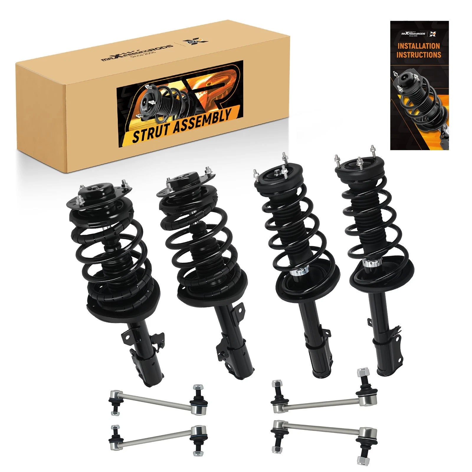 8 Struts & Sway Bar Links for Toyota Camry Hybrid (2007–2011)