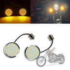 48-LED Amber Front Turn Signal Inserts for Harley Road King Electra Glide