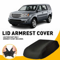 Leather Center Console Lid Armrest Cover for Honda Pilot (2009–2015) Black