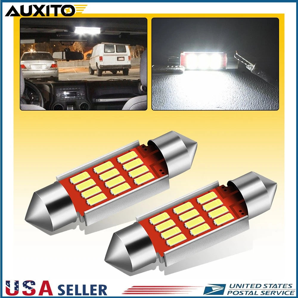 2X LED Festoon License Plate Light Bulbs for Various Vehicles (YYYY–YYYY)