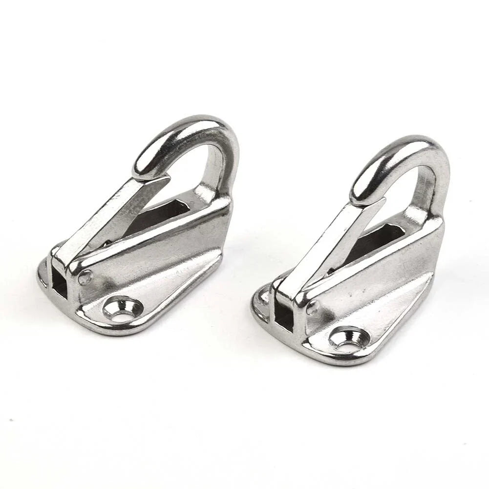 2 x Marine 316 SS Spring Snap Hook Fender Hardware