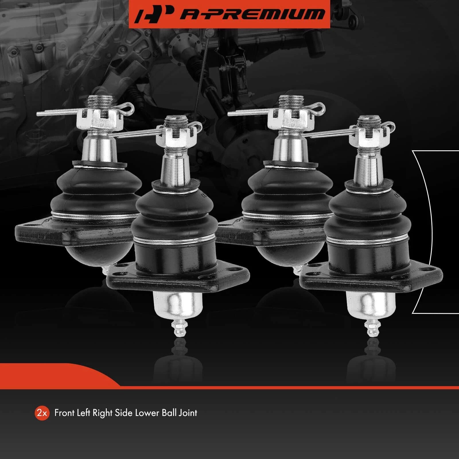 Set of 4 Front Upper & Lower Ball Joints for Chevrolet S10 (1984–1996)