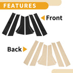 Set of 6 Door Pillar Window Trim for Honda Fit (2013–2019) Black