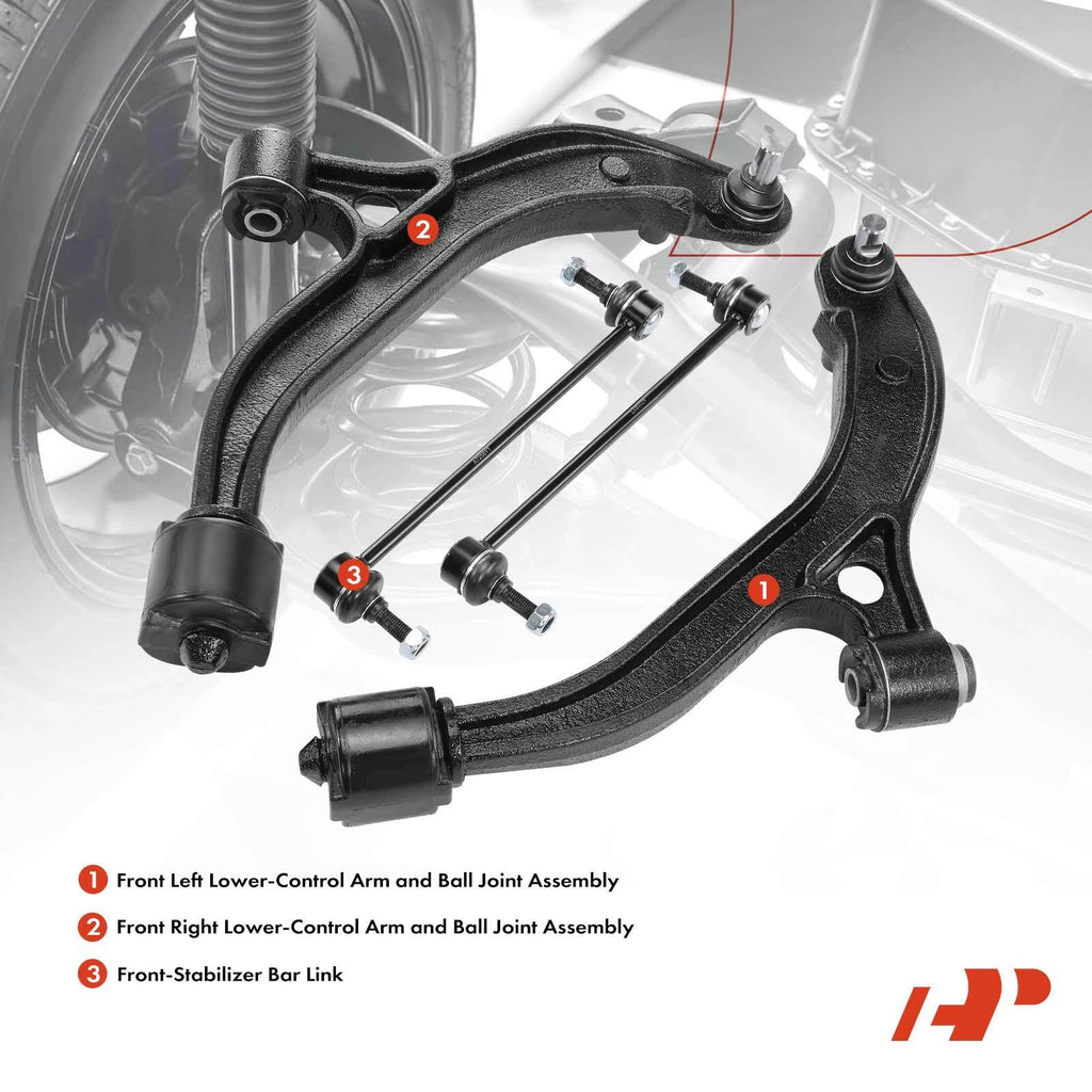 Set of 4 Front Control Arm Sway Bar Links for Dodge Caravan (2008–2020)