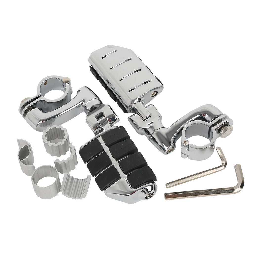 Set of 4 Chrome Highway Footpegs for Harley Touring