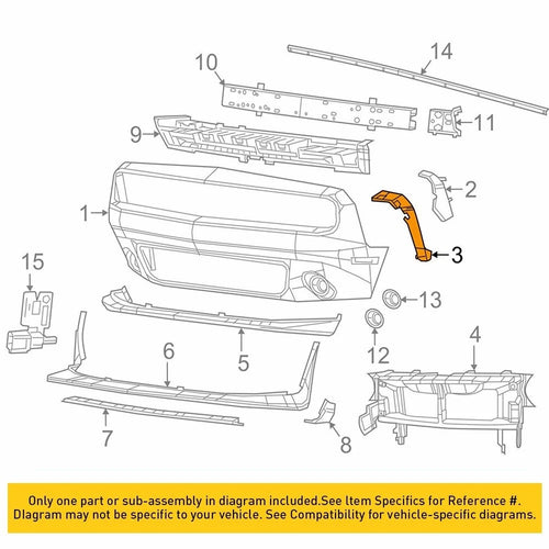 1 Pair Front Bumper Bracket Support for Dodge Challenger (2008–2021)