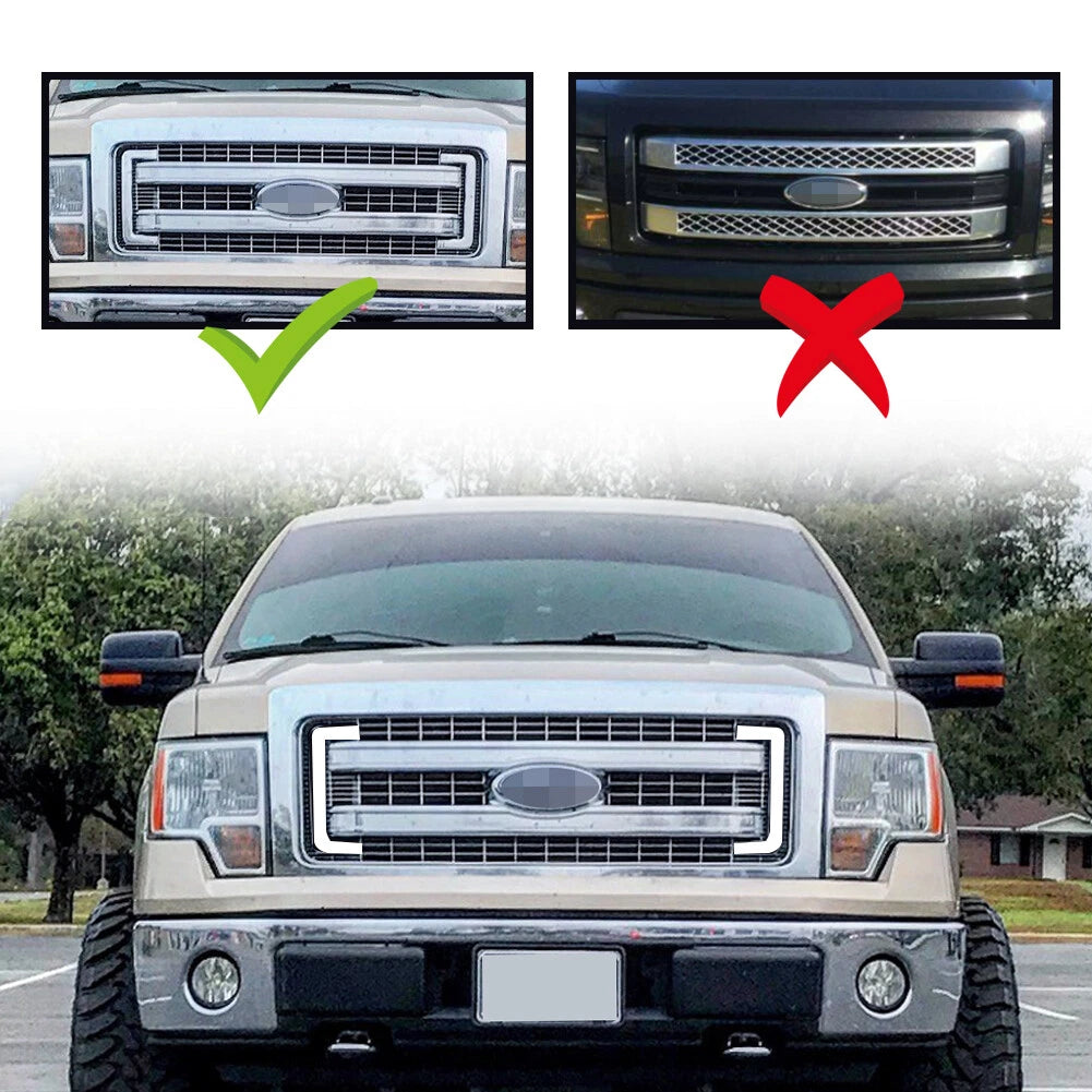 LED Front Grill Switchback Amber Signal DRL Light for Ford F-150 (2009–2014)