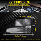 Carbon Fiber Armrest Trim Cover for Mercedes C-Class (2008–2014)