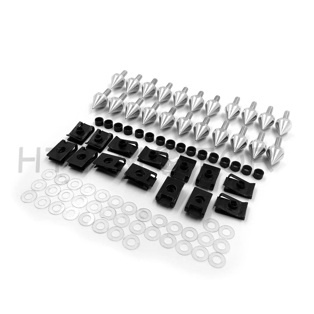 Fairing Bolts Kit for Yamaha YZF R1 (2000–2001) - Silver Fasteners