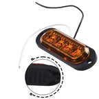 2X LED Side Marker Lights for Truck (DC 12V-24V) - Yellow 3.38in