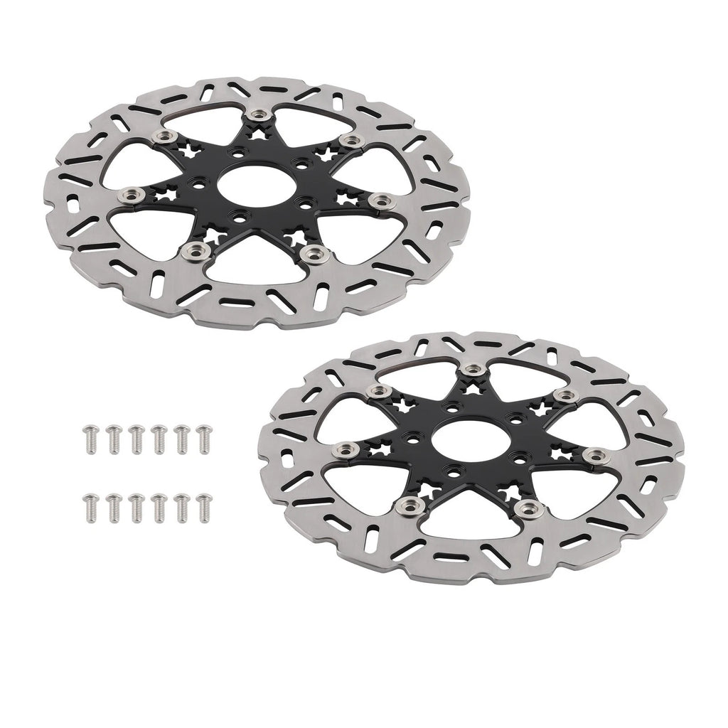 2pcs Front Brake Disc Rotor for Harley Davidson Softail Dyna Sportster (2014–2024)