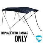 Bimini Top Boat Cover for 4 Bow (Fits 96"L x 61"-66"W, 600D)
