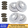 Drilled Brake Rotors and Pads Kit for Honda Civic (2006–2011)