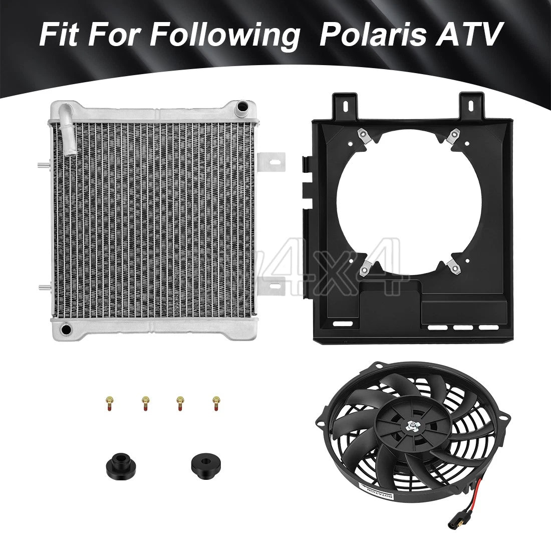 Aluminum Radiator Shroud Fan for Polaris Sportsman 400 500 Magnum (2000–2004)