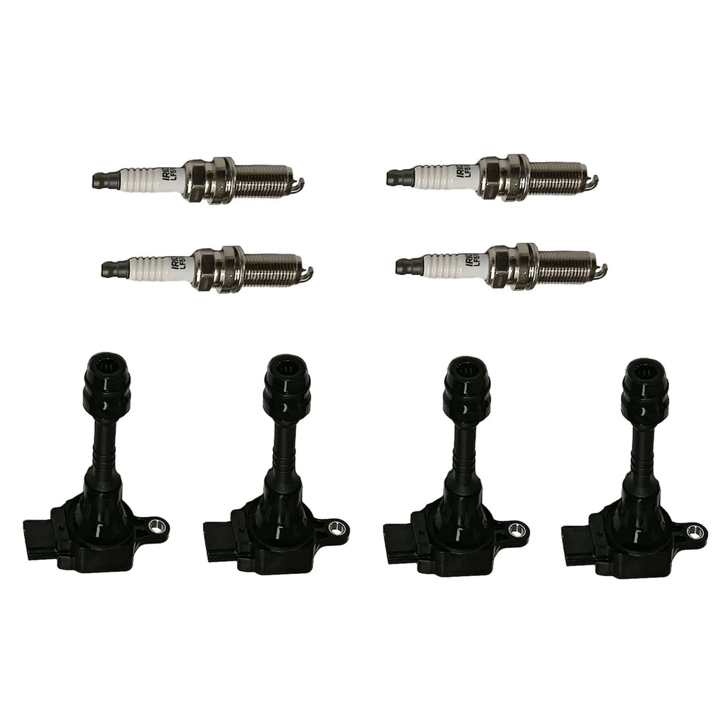 Set of 4 Ignition Coils & Iridium Spark Plugs for Nissan Sentra (2001–2006)