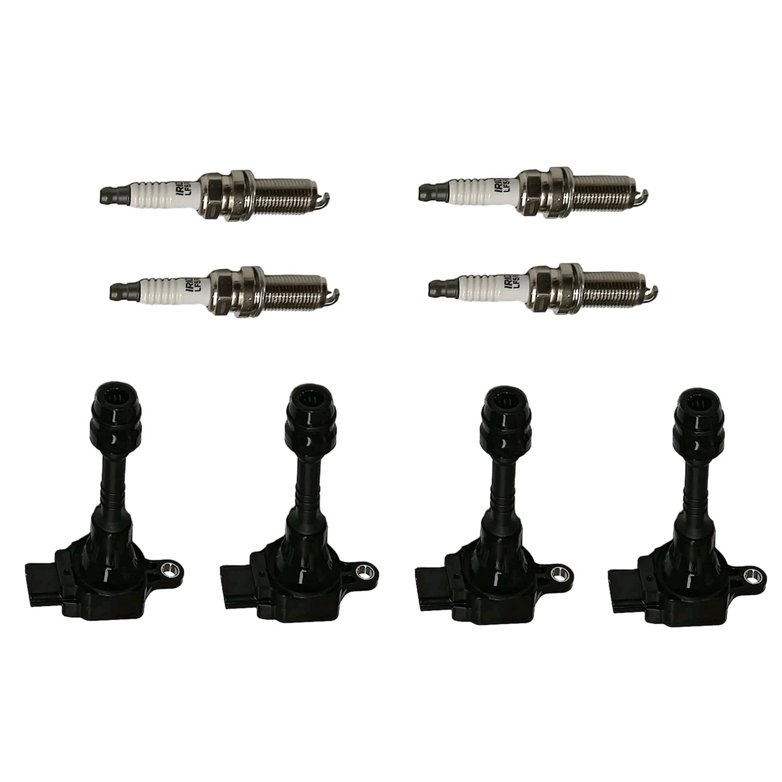 Set of 4 Ignition Coils & Iridium Spark Plugs for Nissan Sentra (2001–2006)