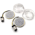 2X 1157 Bullet White/Amber LED Turn Signal Insert for Harley