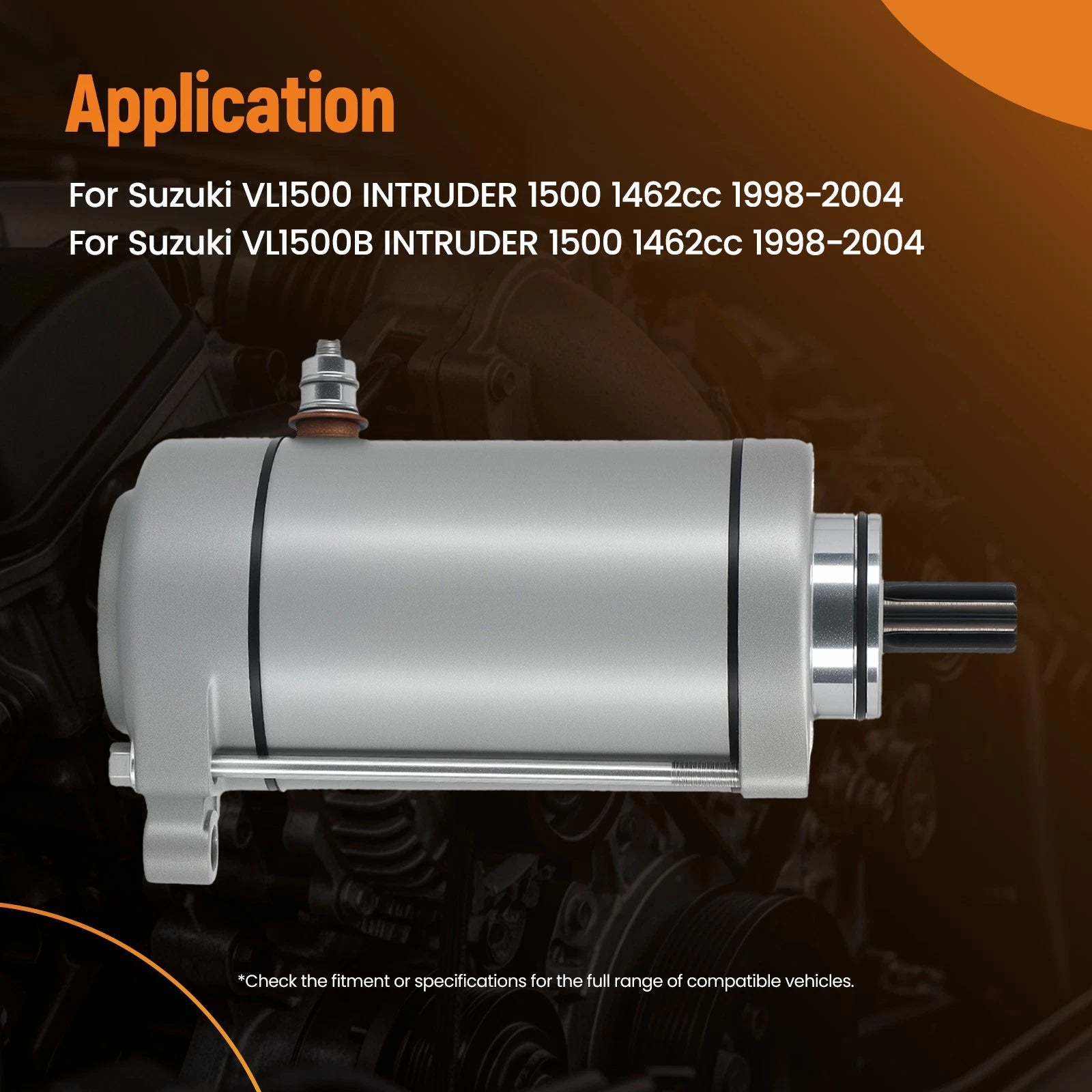 Starter Motor for Suzuki Intruder VL1500/VL1500B (1998–2004)