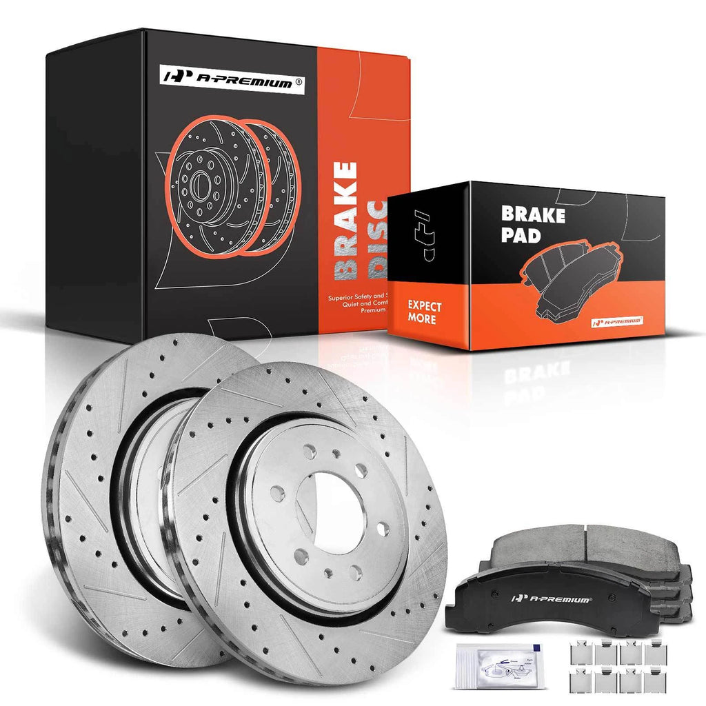 Drilled Rotors & Ceramic Brake Pads for Ford Expedition 