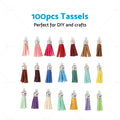 100PCS Leather Tassel Key Chain Rings for Crafts Jewelry Making