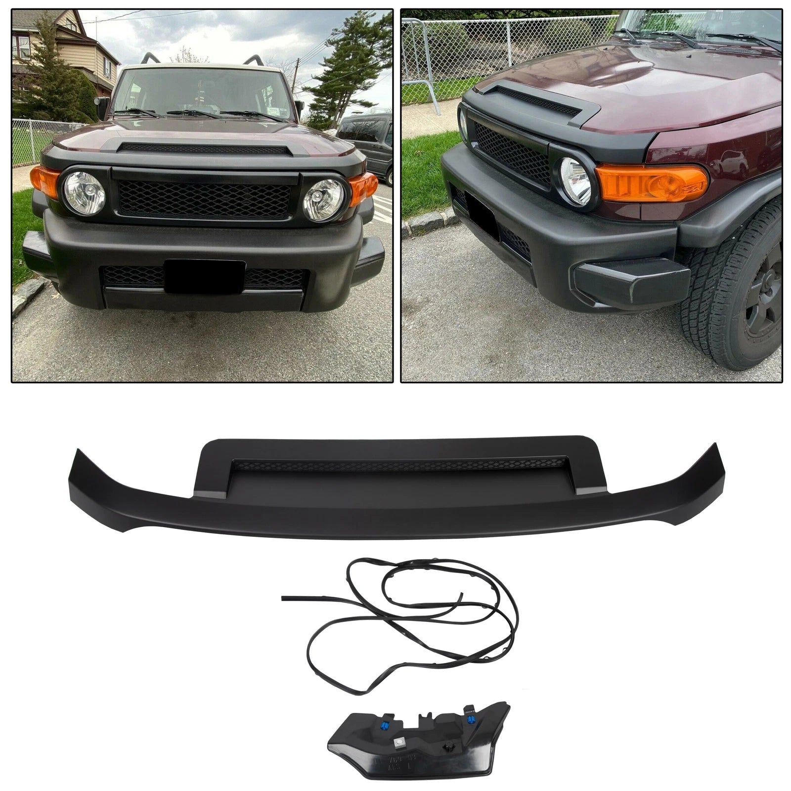 Hood Molding Trim for Toyota FJ Cruiser (2007–2014) Black Painted