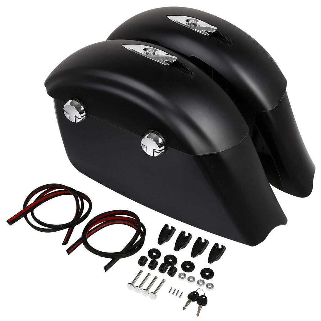 Matte Black Saddle Bags Electronic Latch for Indian Chieftain Dark Horse (2014–2018)